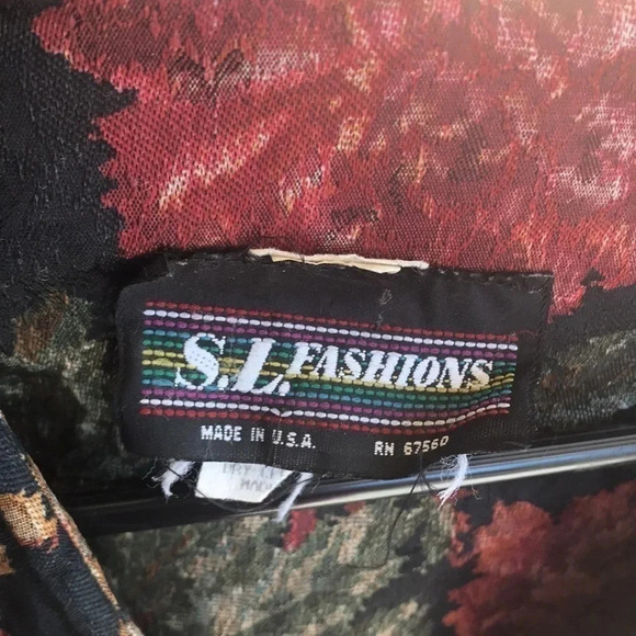 S.L. Fashions Vintage Floral Wrap Dress - Picture 8 of 12